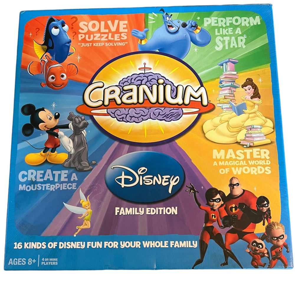 Cranium Disney Family Edition Board Game - Missing Rules & Cranium Clay.